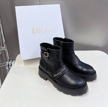 Fortok Dior D-Quest Ankle Boot Black Calfskin