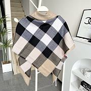 Fortok Burberry Cashmere Plaid Square Scarf Brown 128x128cm - 5