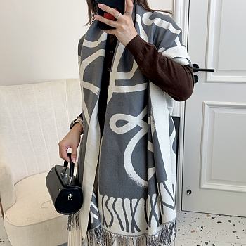 Fortok Loewe Scarf Dark Grey / Light Grey 65x180cm