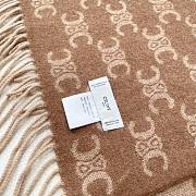Fortok Celine Arc de Triomphe Sanlin Old Cashmere Scarf Brown 39x198cm - 6