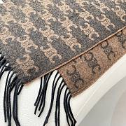 Fortok Celine Arc de Triomphe Sanlin Old Cashmere Scarf Dark Brown 39x198cm - 2