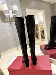 Fortok Valentino Garavani VLogo Heel Knee-high Boots Black - 3