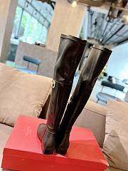 Fortok Valentino Garavani Vlogo Type Over-the-knee Boots Black  - 5