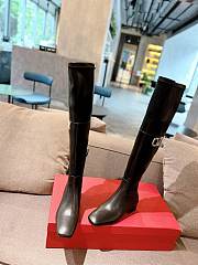 Fortok Valentino Garavani Vlogo Type Over-the-knee Boots Black  - 4