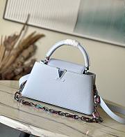 Fortok Louis Vuitton Capucines East-West Blue Bag Colorful Octagonal Chain M11422 29x16.5x9cm - 1