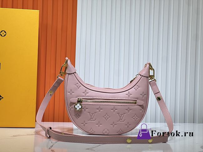 Fortok Louis Vuitton Loop Bag Pink Monogram Embossed Calfskin M11279 24x22x6cm - 1