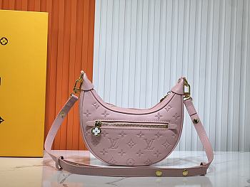 Fortok Louis Vuitton Loop Bag Pink Monogram Embossed Calfskin M11279 24x22x6cm