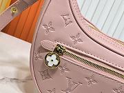 Fortok Louis Vuitton Loop Bag Pink Monogram Embossed Calfskin M11279 24x22x6cm - 2