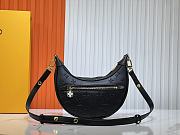 Fortok Louis Vuitton Loop Bag Black Monogram Embossed Calfskin M11279 24x22x6cm - 1