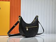 Fortok Louis Vuitton Loop Bag Black Monogram Embossed Calfskin M11279 24x22x6cm - 5