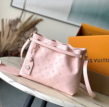 Fortok Louis Vuitton Bundle Bag Pink Monogram Embossed Calfskin M11283 28x20x11cm