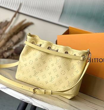 Fortok Louis Vuitton Bundle Bag Yellow Monogram Embossed Calfskin M11283 28x20x11cm
