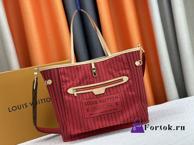 Fortok Louis Vuitton Neverfull Inside Out MM Bag Red M11947 31x28x14cm - 1