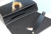 Fortok Louis Vuitton Black Leather & Monogram Canvas Braided Twist Bag Gold Hardware 23x18x8cm - 3