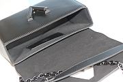 Fortok Louis Vuitton Black Leather & Monogram Canvas Braided Twist Bag Black Hardware 23x18x8cm - 3