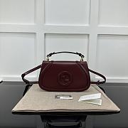Fortok Gucci Blondie Small Top Handle Bag Burgundy 802099 27x17x7.5cm - 1