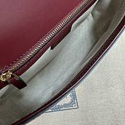 Fortok Gucci Blondie Small Top Handle Bag Burgundy 802099 27x17x7.5cm - 4