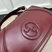 Fortok Gucci Blondie Small Top Handle Bag Burgundy 802099 27x17x7.5cm - 2