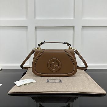 Fortok Gucci Blondie Small Top Handle Bag Brown 802099 27x17x7.5cm