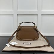 Fortok Gucci Blondie Small Top Handle Bag Brown 802099 27x17x7.5cm - 5