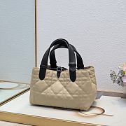 Fortok Dior Toujours Bag Beige & Black Graphic Cannage Calfskin 28.5x21.5x17cm - 6