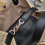 Fortok Dior Toujours Bag Beige & Black Graphic Cannage Calfskin 28.5x21.5x17cm - 5
