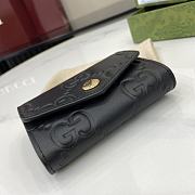Fortok Gucci GG Card Case Black Leather 772792 11x7.5cm - 6