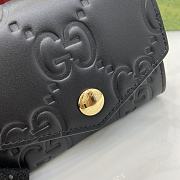 Fortok Gucci GG Card Case Black Leather 772792 11x7.5cm - 3