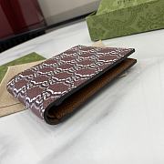Fortok Gucci Bi-fold Wallet With GG Shadow Brown Canvas 802019 11x9cm - 6