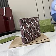 Fortok Gucci Bi-fold Wallet With GG Shadow Brown Canvas 802019 11x9cm - 5