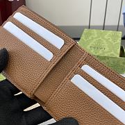 Fortok Gucci Bi-fold Wallet With GG Shadow Brown Canvas 802019 11x9cm - 2
