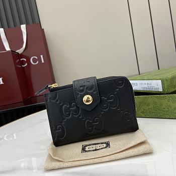 Fortok Gucci GG Wallet Black Black GG Leather 790131 13x8.5x2cm
