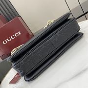 Fortok Gucci GG Emblem Small Shoulder Bag Black 815263 29x17x10cm - 3