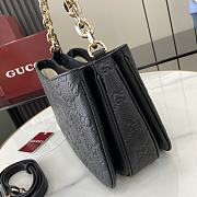 Fortok Gucci GG Emblem Small Shoulder Bag Black 815263 29x17x10cm - 4