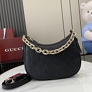 Fortok Gucci GG Emblem Small Shoulder Bag Black 815409 25.5x20x5cm - 1