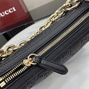 Fortok Gucci GG Emblem Small Shoulder Bag Black 815409 25.5x20x5cm - 4