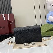 Fortok Gucci GG Emblem Super Mini Shoulder Bag Black 818705 20x12.5x4cm - 1