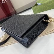 Fortok Gucci GG Emblem Super Mini Shoulder Bag Black 818705 20x12.5x4cm - 2