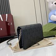 Fortok Gucci GG Emblem Super Mini Shoulder Bag Black 818705 20x12.5x4cm - 3