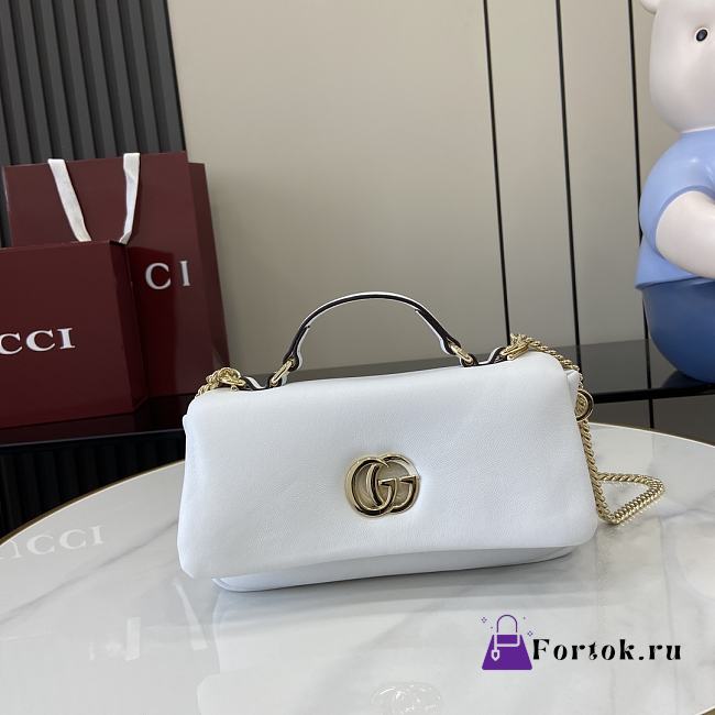 Fortok Gucci GG Milano Small Handbag White 806017 21x12.5x4.6cm - 1