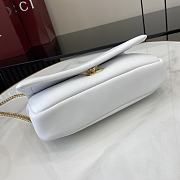 Fortok Gucci GG Milano Small Handbag White 806017 21x12.5x4.6cm - 5