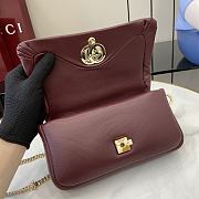 Fortok Gucci GG Milano Small Handbag Burgundy 806017 21x12.5x4.6cm - 6