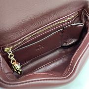 Fortok Gucci GG Milano Small Handbag Burgundy 806017 21x12.5x4.6cm - 5