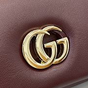 Fortok Gucci GG Milano Small Handbag Burgundy 806017 21x12.5x4.6cm - 4