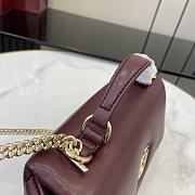 Fortok Gucci GG Milano Small Handbag Burgundy 806017 21x12.5x4.6cm - 2