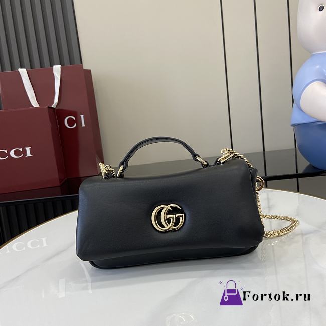 Fortok Gucci GG Milano Small Handbag Black 806017 21x12.5x4.6cm - 1
