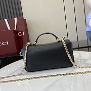 Fortok Gucci GG Milano Small Handbag Black 806017 21x12.5x4.6cm - 5