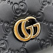 Fortok Gucci GG Milano Mini Top Handle Bag Black GG Puffy Leather 806017 21x12.5x4.6cm - 2