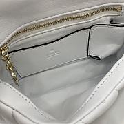 Fortok Gucci GG Milano Mini Top Handle Bag White Puffy Quilted Leather 806017 21x12.5x4.6cm - 4