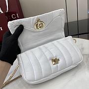 Fortok Gucci GG Milano Mini Top Handle Bag White Puffy Quilted Leather 806017 21x12.5x4.6cm - 3
